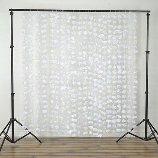 Elegant White Silk Hanging Flower Garland Backdrop Doorway Curtain