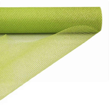 19"x10 Yards Apple Green Polyester Hex Deco Mesh Netting Fabric Roll