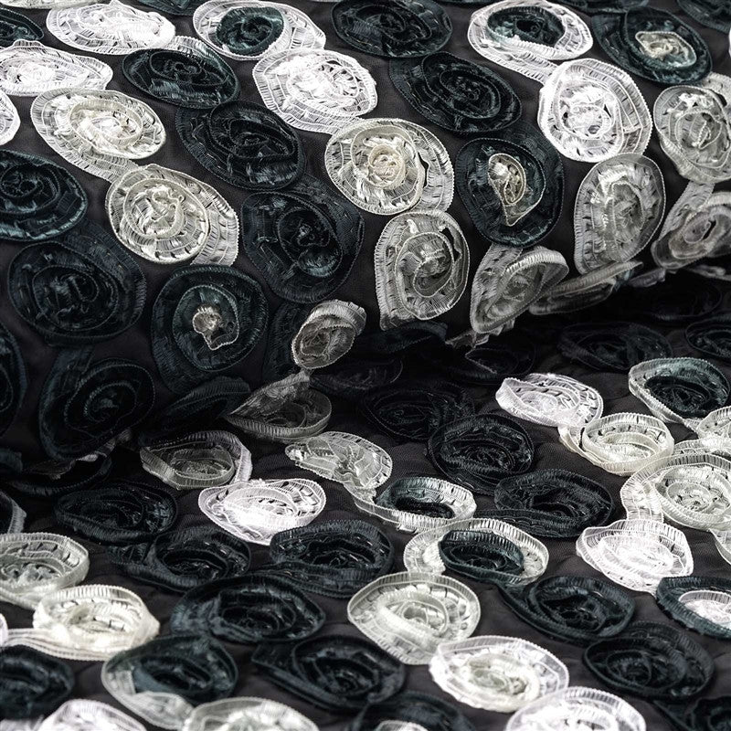 54 Inch x 4 Yards | Black Fabric Roll | Fabric by the Roll | TableclothsFactory#whtbkgd