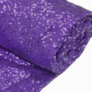 Add a Touch of Elegance with Purple Premium Sequin Fabric Bolt