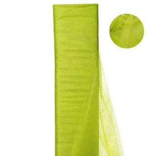 Tea Green Glitter Dot Tulle Fabric Bolt