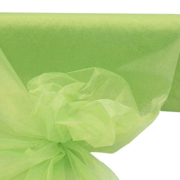 54"x40 Yards Tea Green Sheer Organza Fabric Bolt, DIY Craft Fabric Roll