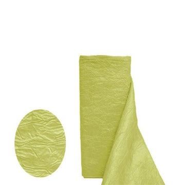 54"x10 Yards Yellow Crinkle Crushed Taffeta Silk Drapery Fabric Bolt - Clearance SALE