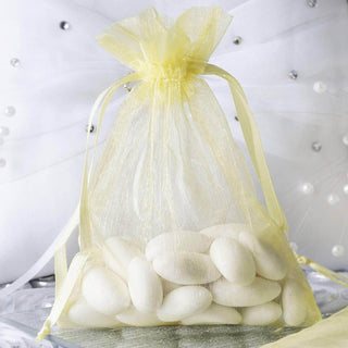 Add a Touch of Elegance with Yellow Organza Drawstring Wedding Party Favor Gift Bags Add a Touch of Elegance with Yellow Organza Drawstring Wedding Party Favor Gift Bags