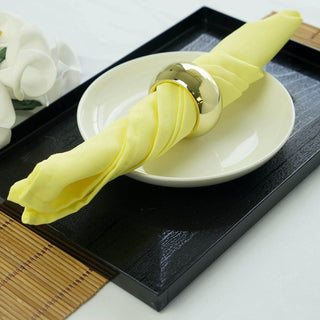 Yellow Seamless Cloth Dinner Napkins for Elegant Table Settings