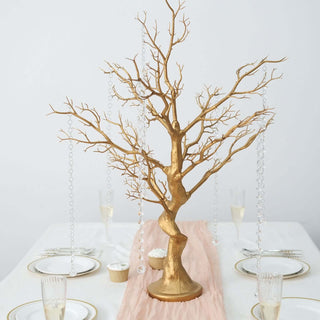 Add a Touch of Glamour with the 34" Metallic Gold Manzanita Centerpiece Tree Add a Touch of Glamour with the 34" Metallic Gold Manzanita Centerpiece Tree