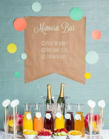 3 Steps to Assemble a Cute Mimosa Bar