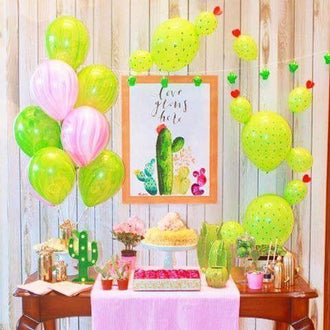 Cactus & Succulent Setup with Cactus Balloons