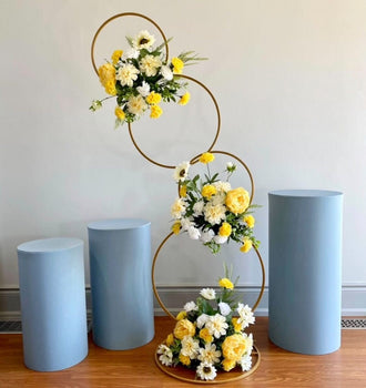 DIY floral hoop decor