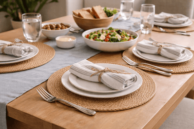 Setting Table with Charger Plates