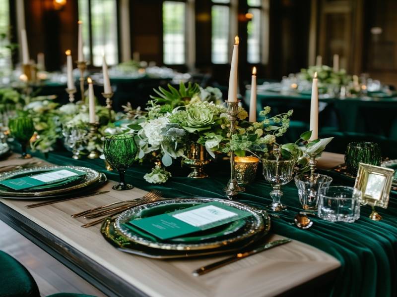 emerald green decor