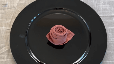 Folding Cloth Napkin into a rose