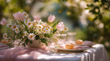 Easter Table Setting Ideas with Pastel and Floral Decor