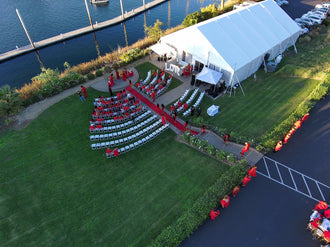protection for an outdoor wedding reception