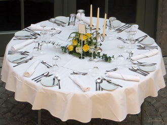 How Much Should A Wedding Tablecloth Hang Over?