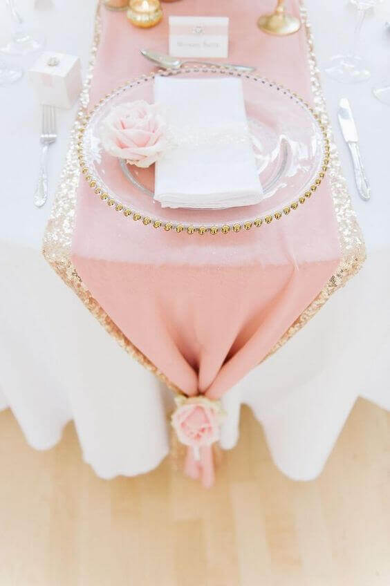 Rose Gold Table Runner