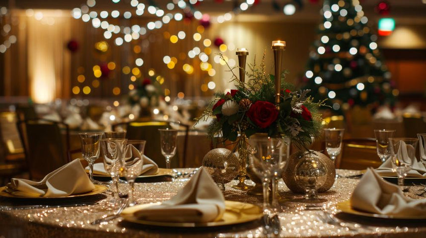 round table christmas decor