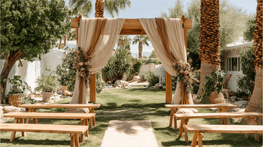 Decorating Wedding Arch with Fabrics
