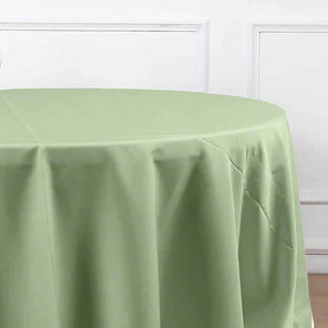 Polyester 120 Round Tablecloth – White– CV Linens