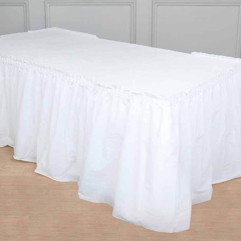 14ft Disposable Table Skirts - TableclothsFactory.com