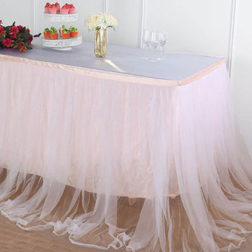 14ft Tulle & Curly Willow Table Skirts