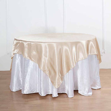60" Satin Tablecloth Overlays