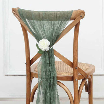 Rustic Burlap & Cheesecloth Sashes