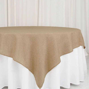 Burlap & Lace Square Tablecloth Overlays