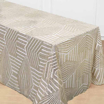 Leaf & Diamond Sequin Rectangle Tablecloths
