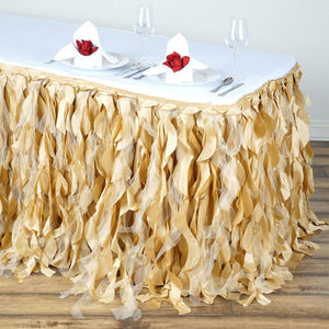 17ft Tulle & Curly Willow Table Skirts