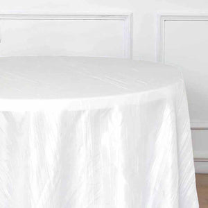Polyester 120 Round Tablecloth – White– CV Linens
