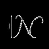 12 Pack | 1.5inch Clear Rhinestone Monogram Letter Jewel Sticker Self Adhesive DIY Diamond Decor - N