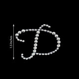 12 Pack | 1.5inch Clear Rhinestone Monogram Letter Jewel Sticker Self Adhesive DIY Diamond Decor - D