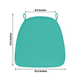 2inch Thick Turquoise Chiavari Chair Pad, Memory Foam Seat Cushion With Ties and Removable Cover