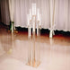 50inch Gold 10 Arm Cluster Taper Candle Holder With Clear Glass Shades Large Candle Arrangement