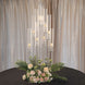 47inch Clear 10 Arm Crystal Cluster Round Taper Candelabra, Candle Holder, Candles Mirror Base