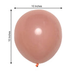 25 Pack | 10inch Matte Dusty Rose Double Stuffed Prepacked Latex Balloons