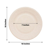 50 Pack | 10inch Natural Biodegradable Bagasse Party Plates