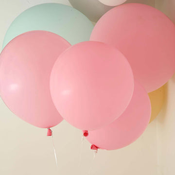 10 Pack 18" Matte Pastel Blush Helium or Air Latex Party Balloons