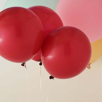 10 Pack 18" Matte Pastel Burgundy Helium or Air Latex Party Balloons