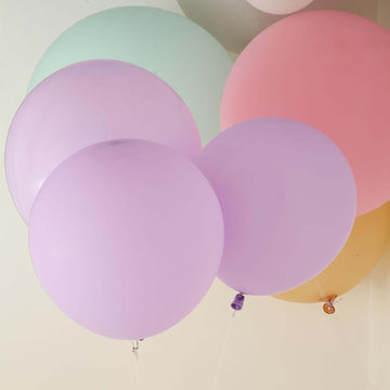 10 Pack 18" Matte Pastel Lavender Lilac Helium or Air Latex Party Balloons