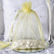 10 Pack | 5x7inch Yellow Organza Drawstring Wedding Party Favor Gift Bags