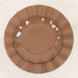 10 Pack 6inch Heavy Duty Disposable Salad Plates with Gold Ruffled Rim, Coffee Brown Disposable