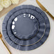 10 Pack | 6inch Navy Blue Round Plastic Dessert Plates, Disposable Tableware