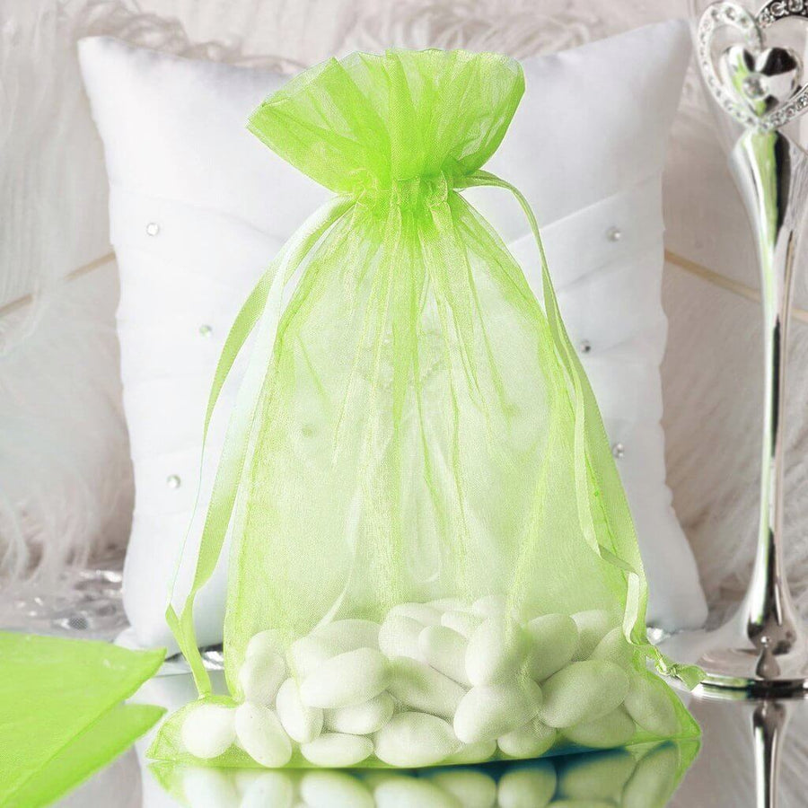 10 Pack | 6x9inches Mint Organza Drawstring Wedding Party Favor Gift Bags