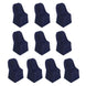 10 Pack Navy Blue Polyester Folding Chair Covers, Reusable Stain Resistant