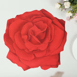 10 Pack Red Rose Flower Disposable Table Mats, 14inch Floral Cardboard Paper Placemats