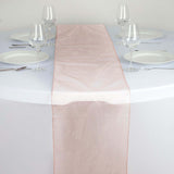 14x108inch Dusty Rose Organza Runner For Table Top Wedding Catering Party Decoration#whtbkgd