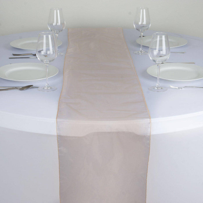 Table Runner Organza - Peach#whtbkgd