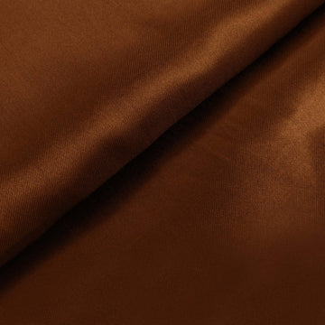 10 Yards x 54" Cinnamon Brown Satin Fabric Bolt